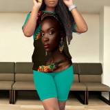 1 Piece Custom Casual Digital Printing Avatar Short Set