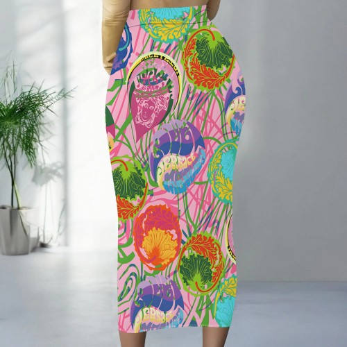 1 Piece Custom Casual Digital Printing Long Skirts