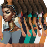 1 Piece Custom Casual Digital Printing Avatar Short Set
