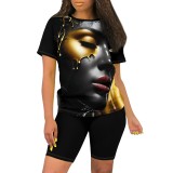 1 Piece Custom Casual Digital Printing Avatar Short Set