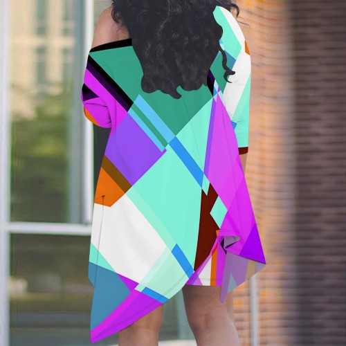 1 Piece Custom Casual Digital Printing Sloping Shoulders Plus Size Two Piece