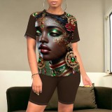 1 Piece Custom Casual Digital Printing Avatar Short Set