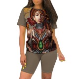 1 Piece Custom Casual Digital Printing Avatar Short Set