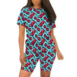 1 Piece Custom Casual Digital Printing Short Set