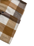 Long Plaid Cardigan Coat