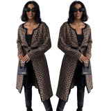 Fashion Striped Long Cardigan Knit Sweater