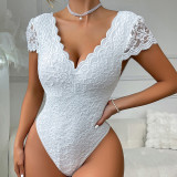 Lace Sheer Mesh Bodysuit Going Out Tops Sexy See Through Leotard Body Suits