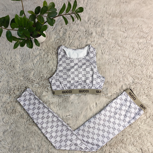 Fashion Sports Sleeveless Vest + Trousers Casual Two-piece