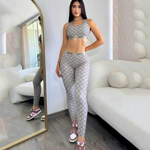 Fashion Sports Sleeveless Vest + Trousers Casual Two-piece