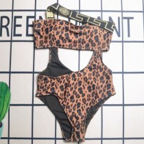 Summer Beach Padded Printed Sleeveless Hollow Out One Piece Swimsuits