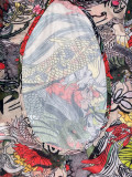 Sexy Backless Graphic Print See-through Mesh Jumpsuit