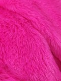 Winter Coats Women Plush Short Jacket Faux Fur Lapel Crop Outerwear