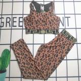 Summer Beach Padded Printed Swimwear Sleeveless Vest and Pant