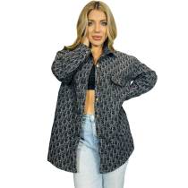 Loose Versatile Single-breasted Washed Denim Jacket