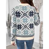 Knitted Sweater 2024 Casual Women's Pullover Jacquard Sweaters