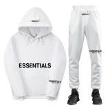 High Quality Cotton Print Long Sleeve Hoodie Sweatsuit Sweatpant Two Piece