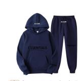 High Quality Cotton Print Long Sleeve Hoodie Sweatsuit Sweatpant Two Piece