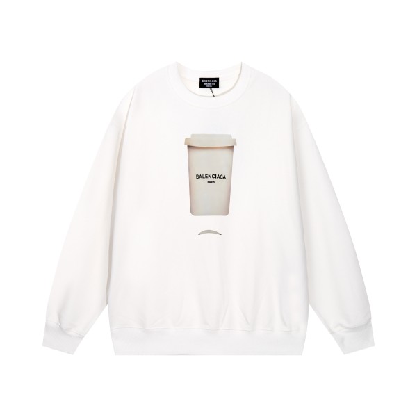 Milk Fiber Long Sleeve Round Neck Printed Sweatshirt