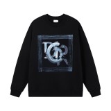 Milk Fiber Long Sleeve Round Neck Printed Sweatshirt