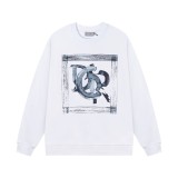 Milk Fiber Long Sleeve Round Neck Printed Sweatshirt