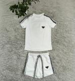 Women's Embossed Short Sleeve Shorts Set with Pockets