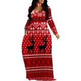 1 Piece Custom Casual Digital Printing V Neck Maxi Dresses