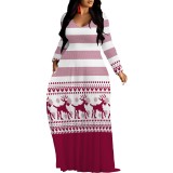 1 Piece Custom Casual Digital Printing V Neck Maxi Dresses