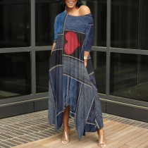 1 Piece Custom Casual Digital Printing Maxi Dresses 1 Piece Custom Casual Digital Printing Maxi Dresses
