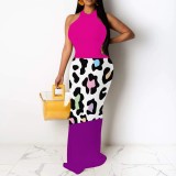 1 Piece Custom Casual Digital Printing Sleeveless Long Dresses