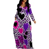 1 Piece Custom Casual Digital Printing V Neck Maxi Dresses