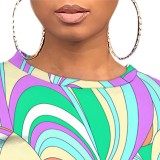 1 Piece Custom Casual Digital Printing Short Sleeve Short Set
