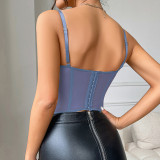 Lace Bustier Corset Tops for Women - Sexy Going Out Party Club Top with Buckle