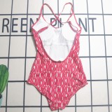 Summer Beach Padded Printed Sleeveless One Piece Swimsuits