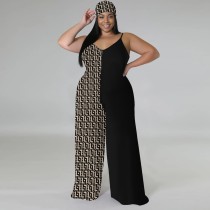 1 Piece Custom Casual Digital Printing Straps Plus Size 1 Piece Jumpsuits