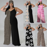 1 Piece Custom Casual Digital Printing Straps Plus Size 1 Piece Jumpsuits