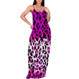 1 Piece Custom Casual Digital Printing Straps Maxi Dresses