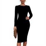 1 Piece Custom Casual Digital Printing O Neck Midi Dresses