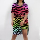 1 Piece Custom Casual Digital Printing Slit Two Piece Short Set