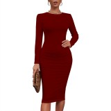 1 Piece Custom Casual Digital Printing O Neck Midi Dresses