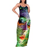 1 Piece Custom Casual Digital Printing Straps Maxi Dresses