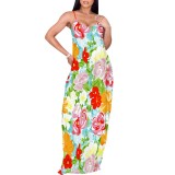 1 Piece Custom Casual Digital Printing Straps Maxi Dresses