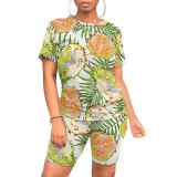 1 Piece Custom Casual Digital Printing Two Piece Short Set