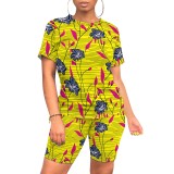 1 Piece Custom Casual Digital Printing Two Piece Short Set