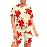 1 Piece Custom Casual Digital Printing Two Piece Short Set