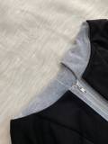 Fashion Suit Collar Splicing Fake Two-piece Hooded Warm Jacket
