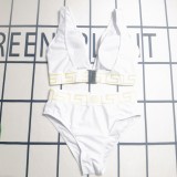 Summer Beach Padded Printed Sleeveless Two Piece Swimsuits Set
