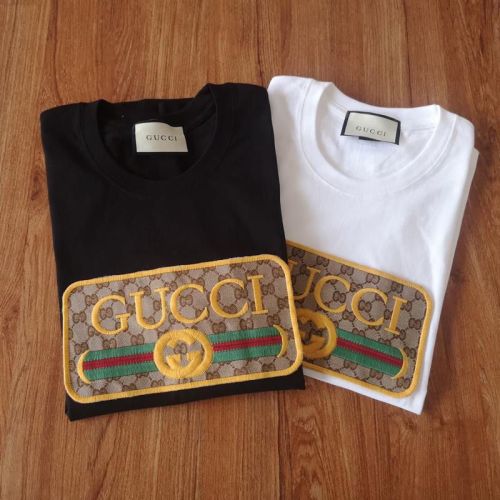 Cotton 2024 Fashion Brand Cloth Patch Short Sleeve T-shirts
