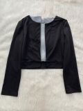Fashion Suit Collar Splicing Fake Two-piece Hooded Warm Jacket