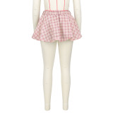 Fashion Y2K Classic Plaid Bud Pants Skirt