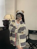 New Contrast Color Stitching Cardigan Sweater
